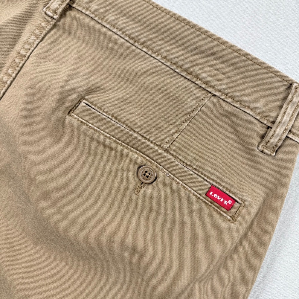 Levis XX Chino Standard Taper Pants Men 36x32 (36x30) Tan Khaki Preppy Blokecore